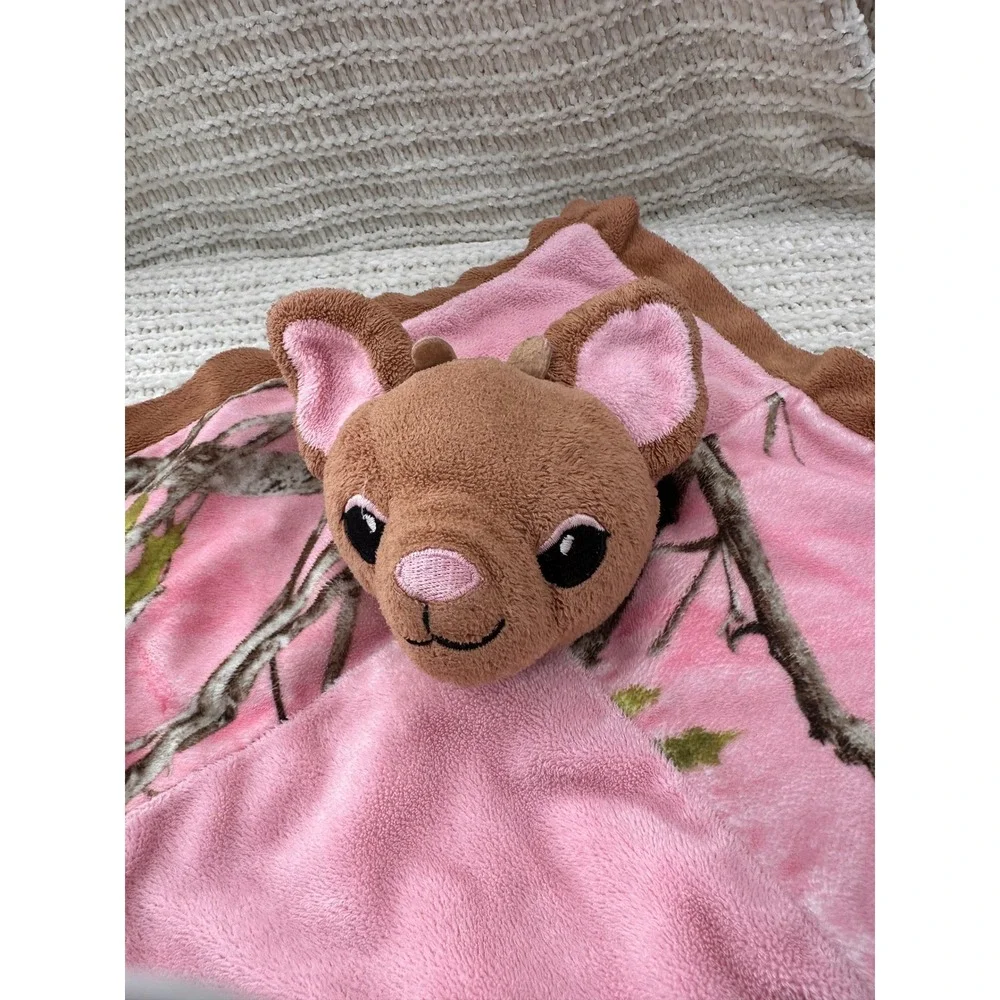 Bass Pro Shops Pink Camo Deer Baby Security Blanket Lovey Wildlife Artists 13x13